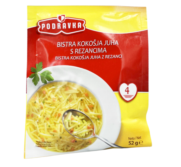 Podravka Clear Chicken Soup with Noodles 52g